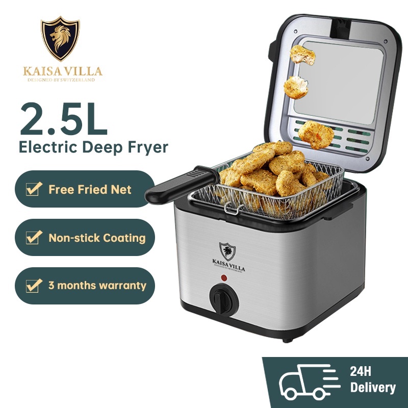 Kaisa Villa deep fryer electric fries fryer 2.5L Mini Deep fryer frying