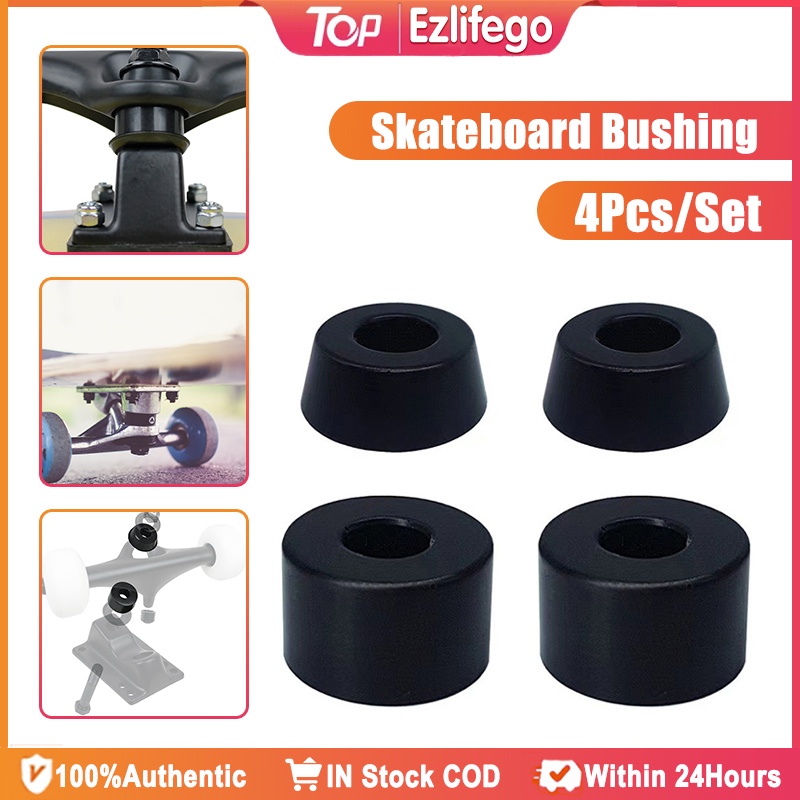 4 Pcs Skateboard Truck Shock Bushings Longboard Skateboard Shockproof Rubber Pivot Bushing 78A