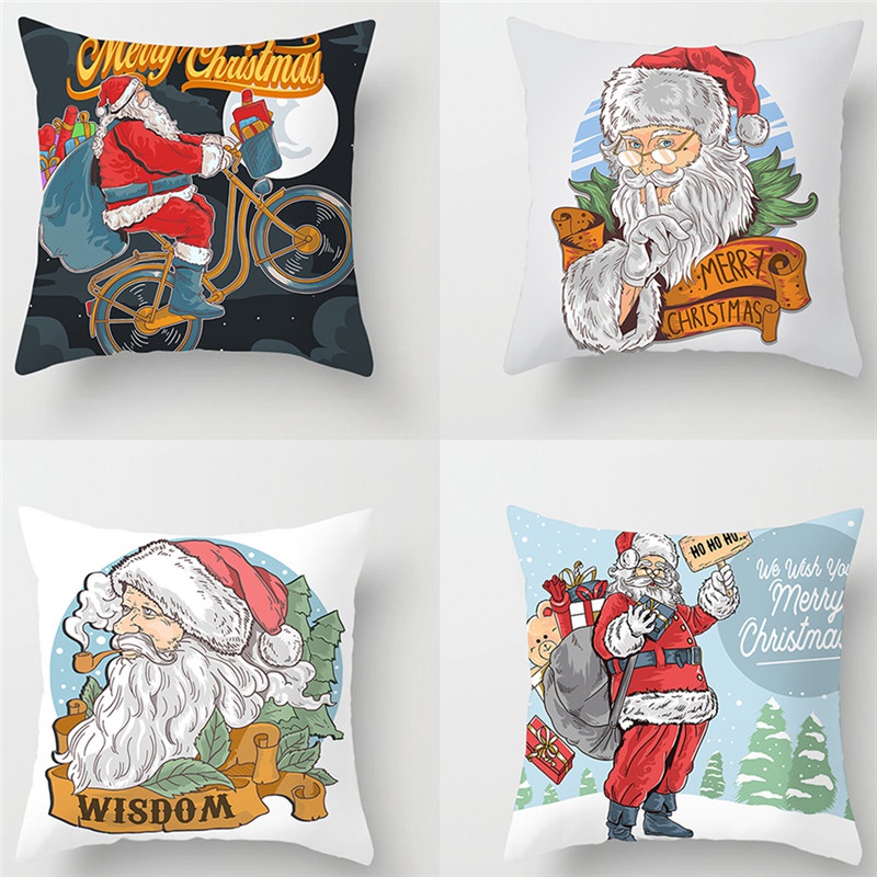 santa claus throw pillows