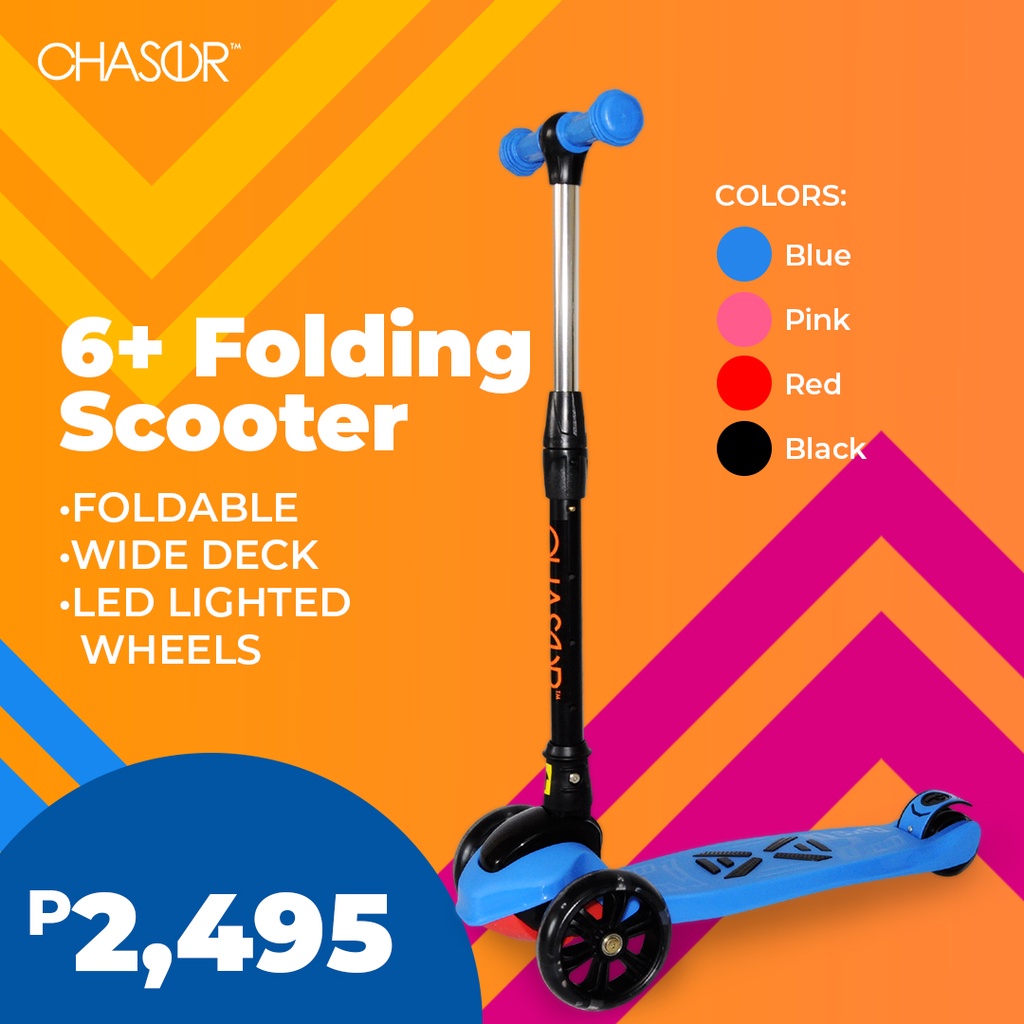 Chaser 6+ Folding Scooter Kids for Boys Kids Scooter for Girls Folding Scooter XSeries Blue