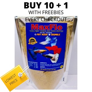 【Local Stock】MaxFlo Guppy Fish Feeds- Fry Mash and Crumble