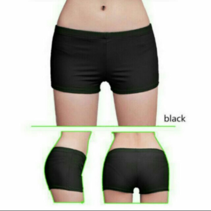 black cycling short