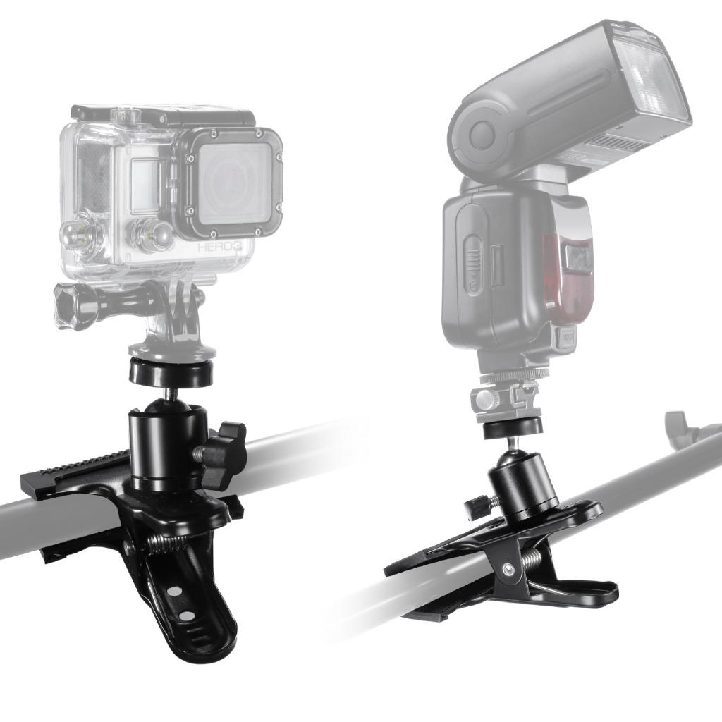 Pxel AACT1 Tripod Camera Clip Clamp Flash Holder Mount with 360 Swivel