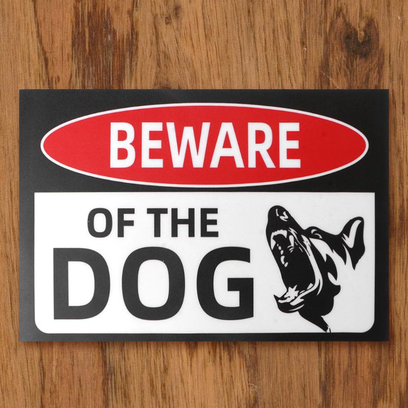cc Indoor Outdoor Adhesive Warning Security Dog Beware of Dog Sign