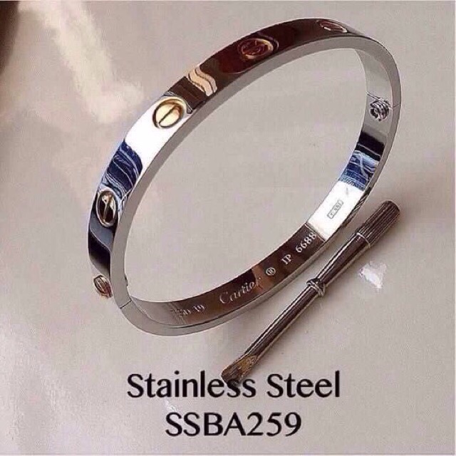 cartier bangle two tone