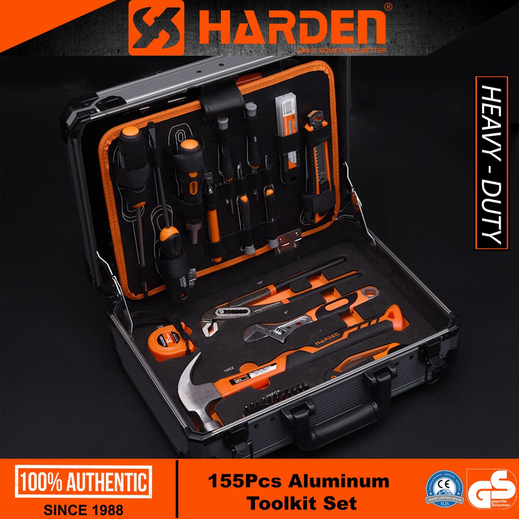 Harden 510703 155Pcs Aluminum Toolkit Set With Case Germany Design ...