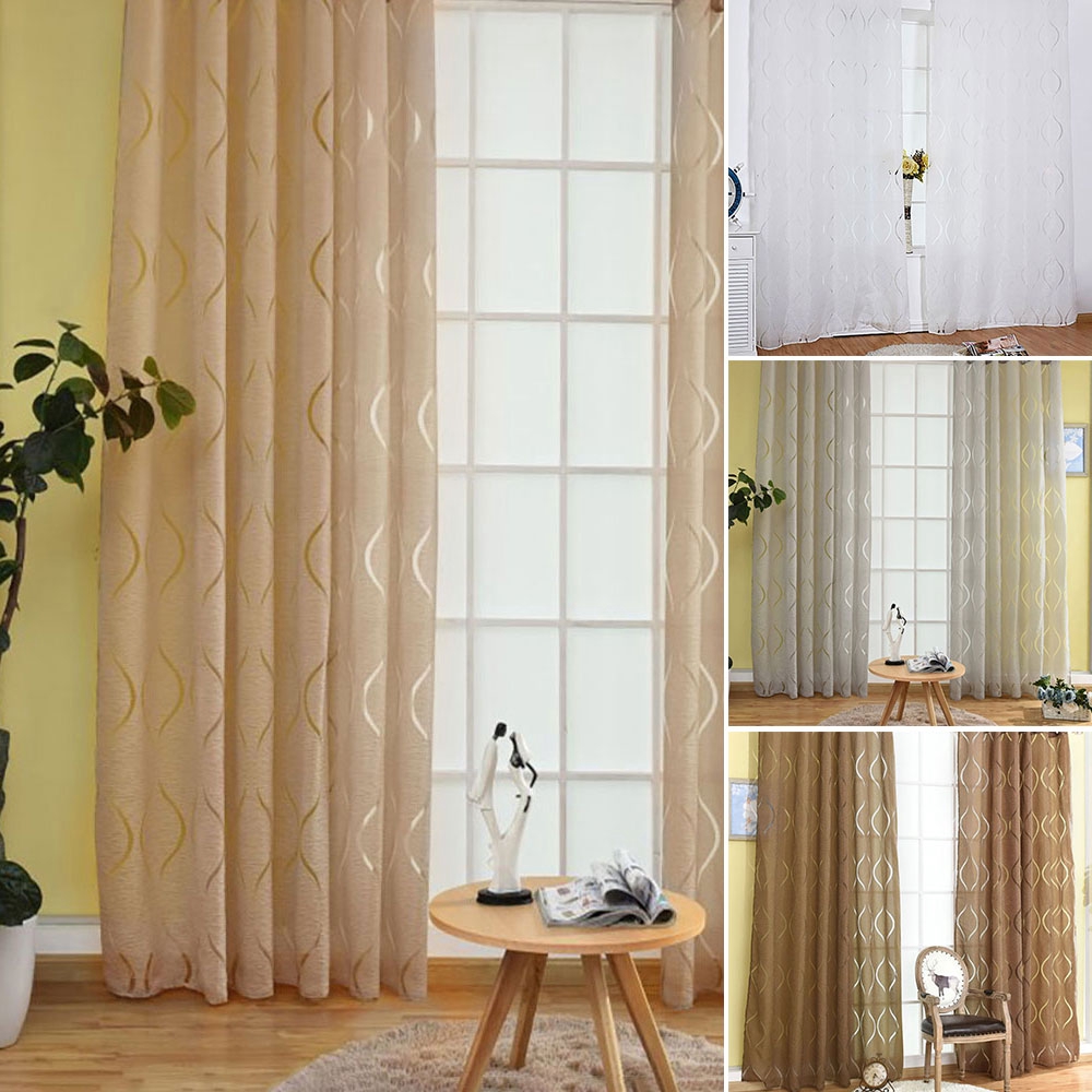 Willow Voile Window Curtains Sheer Panel Drapes Scarf Curtain