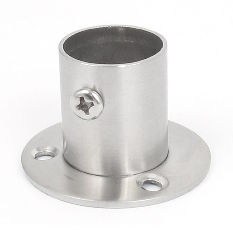 Closet Wardrobe 22mm Dia Pipe Hanging Rail Rod End Support
