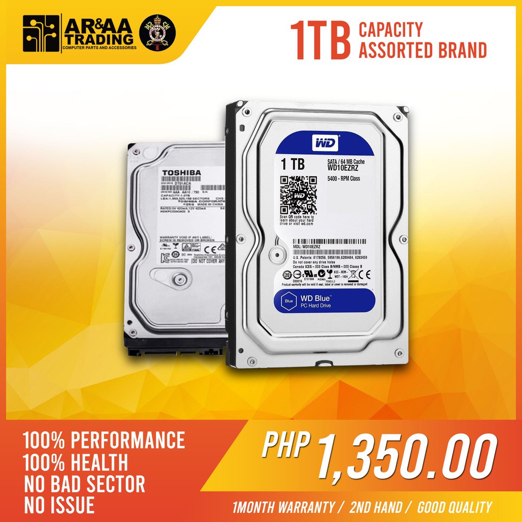 Hard Disk Desktop 1 TB Terrabyte Assorted Brands Shopee Philippines