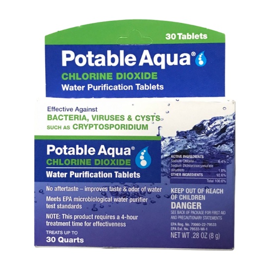 Potable Aqua Chlorine Dioxide Drinking Water Purification Tablet for