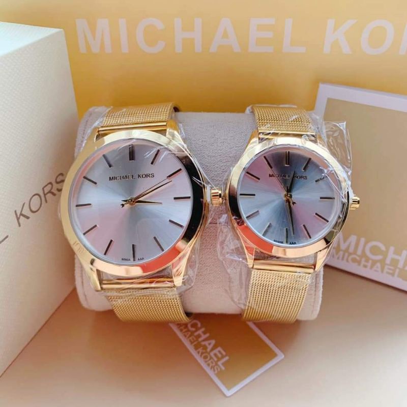 In Sweet MICHAEL KORS couple watch for men's women's Accessories waterproof  100% IPG Strap Mk watch | Shopee Philippines