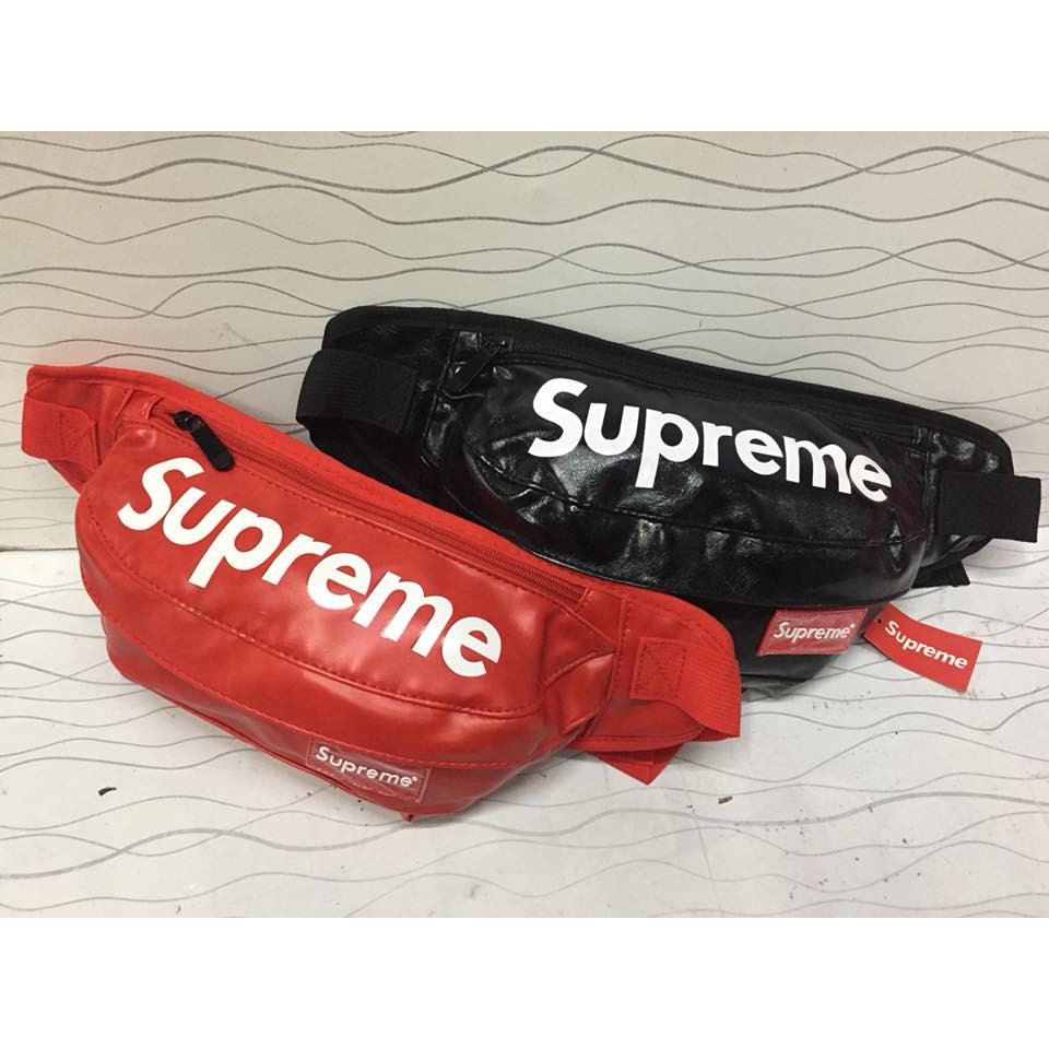 supreme fanny pack leather