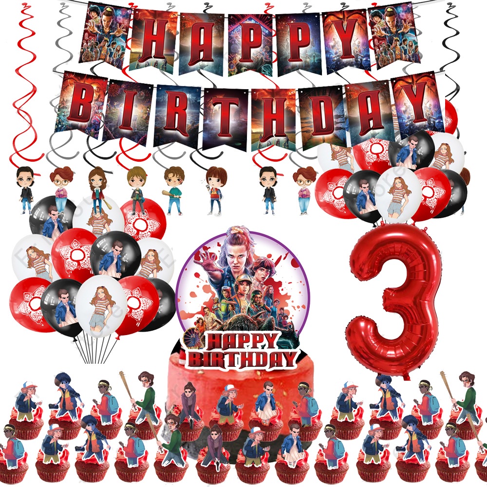 Stranger Things Party Balloon Set happy Birthday Party Decorations ...