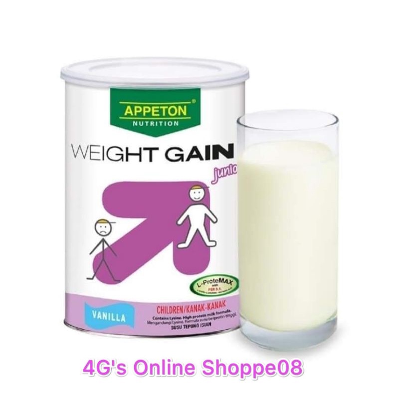 Appeton Weight Gain Jr. 450grams/Vanilla W/ FREEBIE | Shopee Philippines