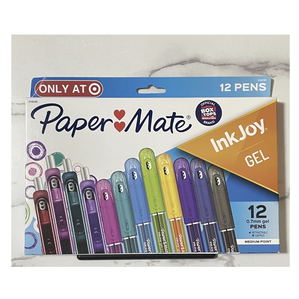PAPER MATE InkJoy Gel, 12 pens, 0.7mm, Medium point, Multicolor