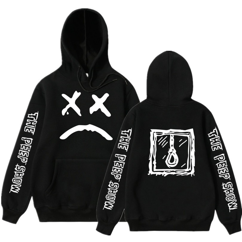 lil peep hoodie black