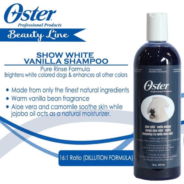 white on white dog shampoo