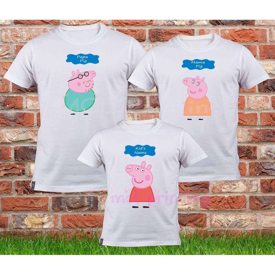 family peppa pig shirts