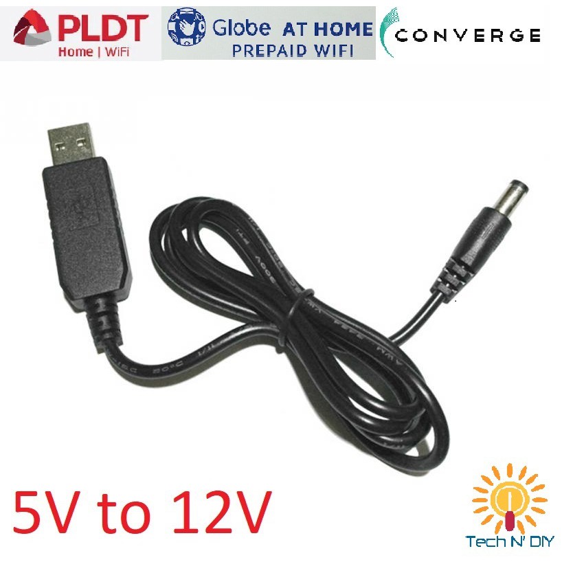 5V to 12V Power Booster Cable for Modem and Router Shopee Philippines
