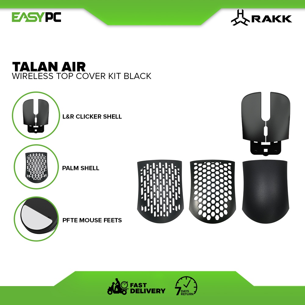 Rakk Talan Air Wireless Top Cover Kit Mint Pink And Black White Color Low Profile Solid Shell