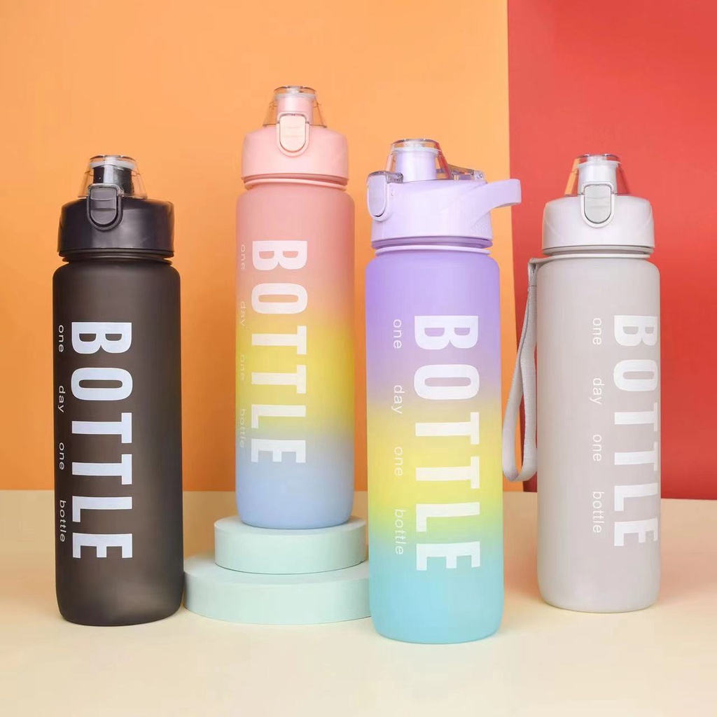 COD 1000ML Water Bottle 1Liter Bottle 1L Jumbo Pastel Sports Tumbler ...