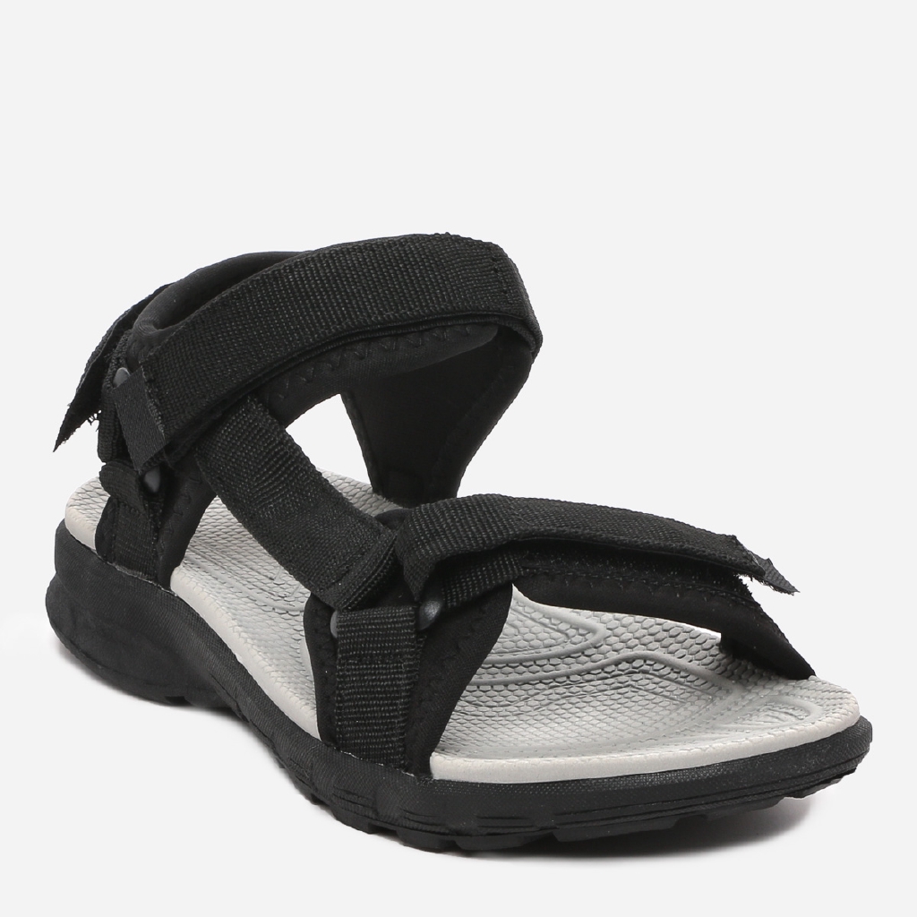 black athletic sandals