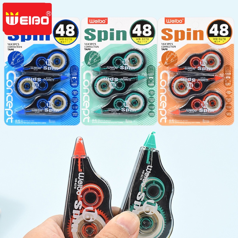 WEIBO 3 in 1 Largecapacity Correction Tape Set Test Error Correction