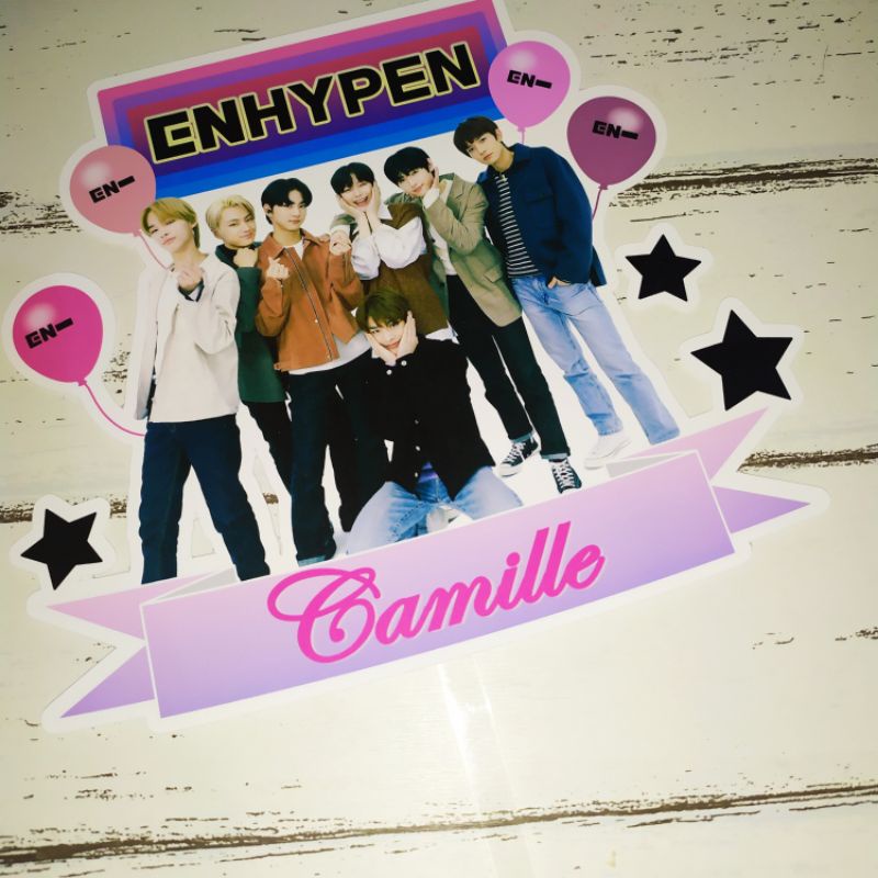 Enhypen Cake Topper Customized and Personalized Laminated | Shopee ...