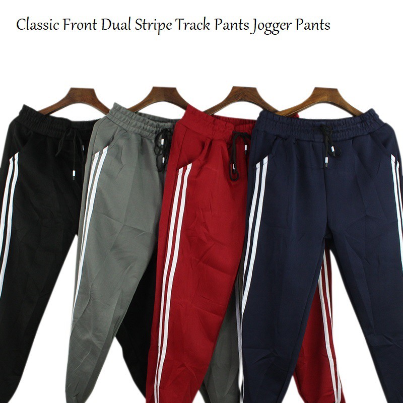 dual stripe track pants