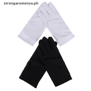 【strongaromonyu】 1 pair Cotton gloves Khan cloth Solid gloves rituals play white gloves
 【PH】 #8