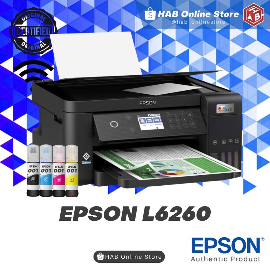 Epson L6260 EcoTank - A4 All-in-One Ink Tank Printer w/ Original INK ...