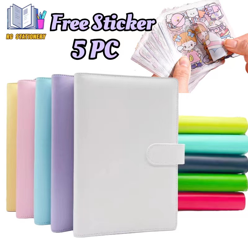 【Freebie sticker】4 Pcs Macaron binder leather PU A5 A6 photocard album