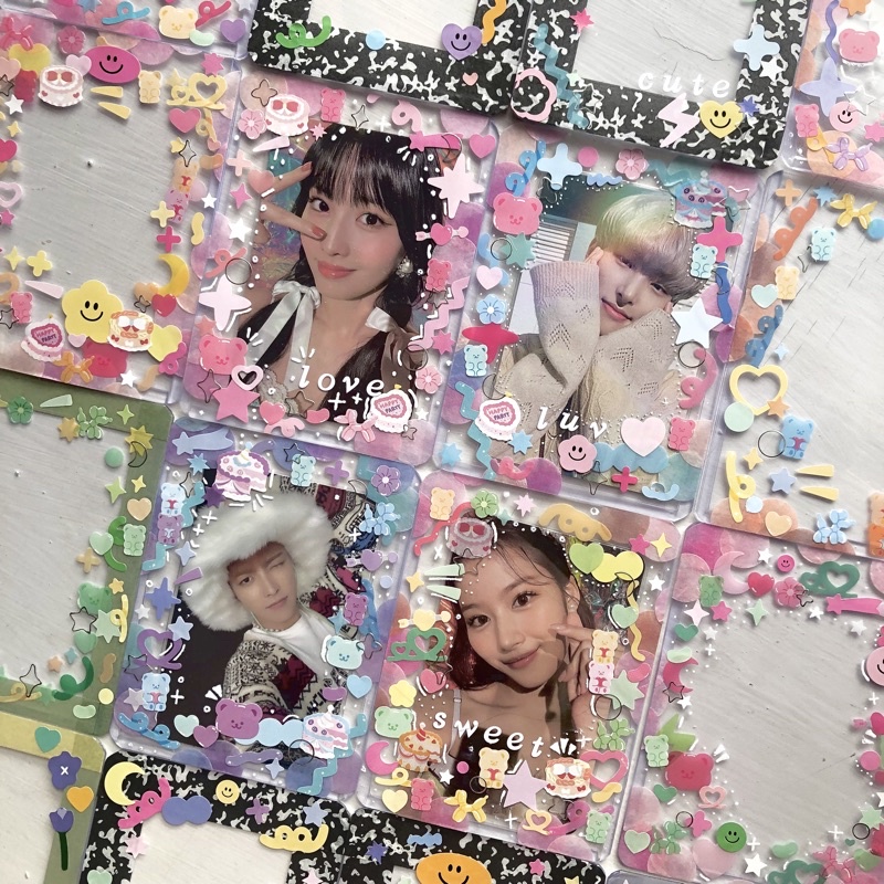 LAST STOCKS!! Decorated Toploaders for KPOP Photocards by heartclrd