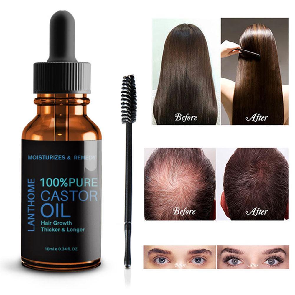 Natural Castor Oil Hair Eyelash Eyelash Growth Serum Permanent Eyebrow