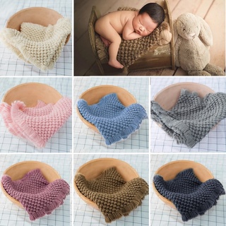 Baby Photo Blanket Newborn Photography Background Prop Soft Crochet Photoshoot Basket Stuffer Fil #2