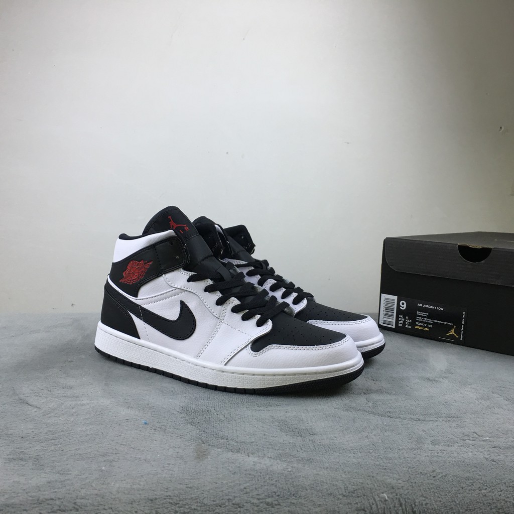 jordan 1 mid reverse black toe