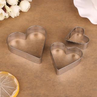 3pcs Stainless Steel Biscuit Cookie Cutter Cake Pastry Fondant Mould  Kitchen Party DIY Baking Tool #7