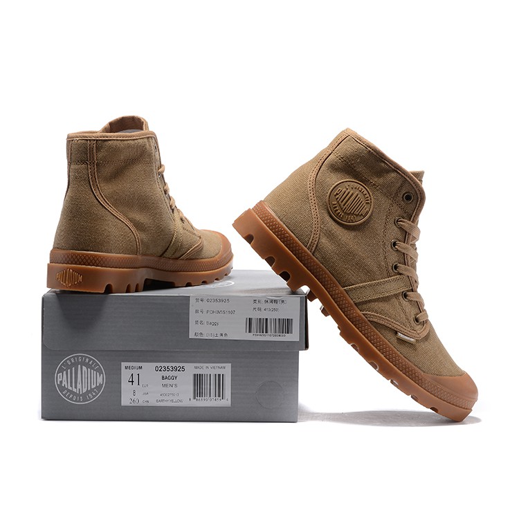 tan palladium boots
