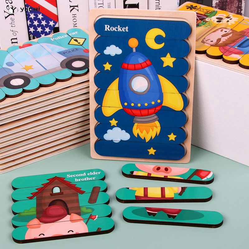 montessori wooden puzzles