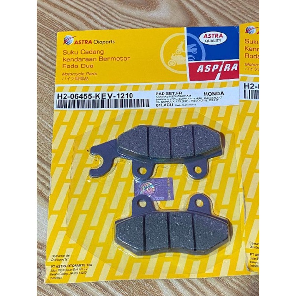 Aspira Indonesia brake pad for HONDA Wave, Wave 125 (FRont) Shopee Philippines