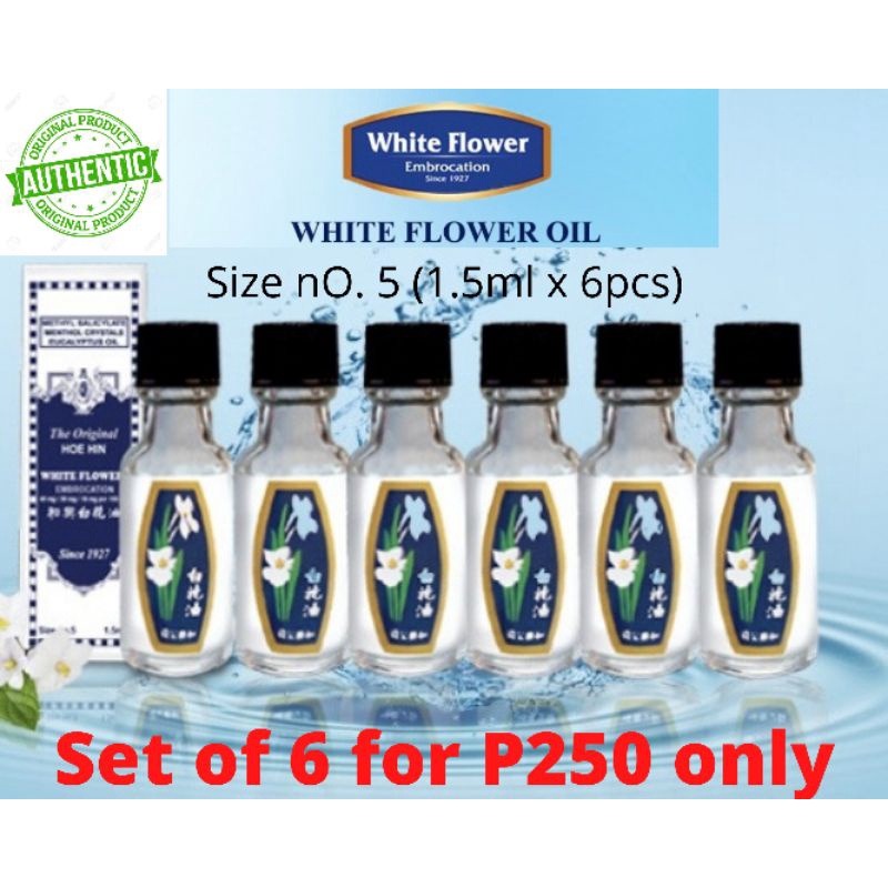 White Flower oil size nO. 5 (1.5ml x 6pcs)