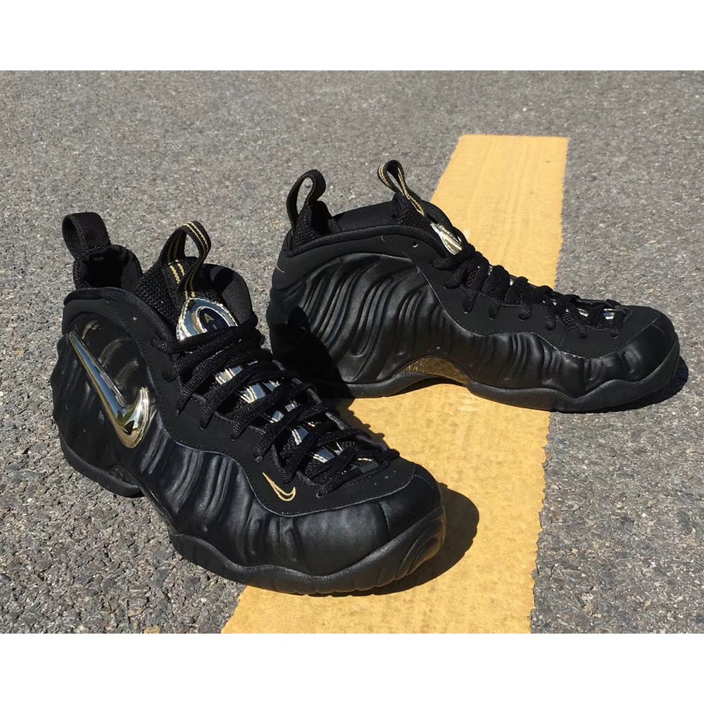 nike air foamposite pro black and gold