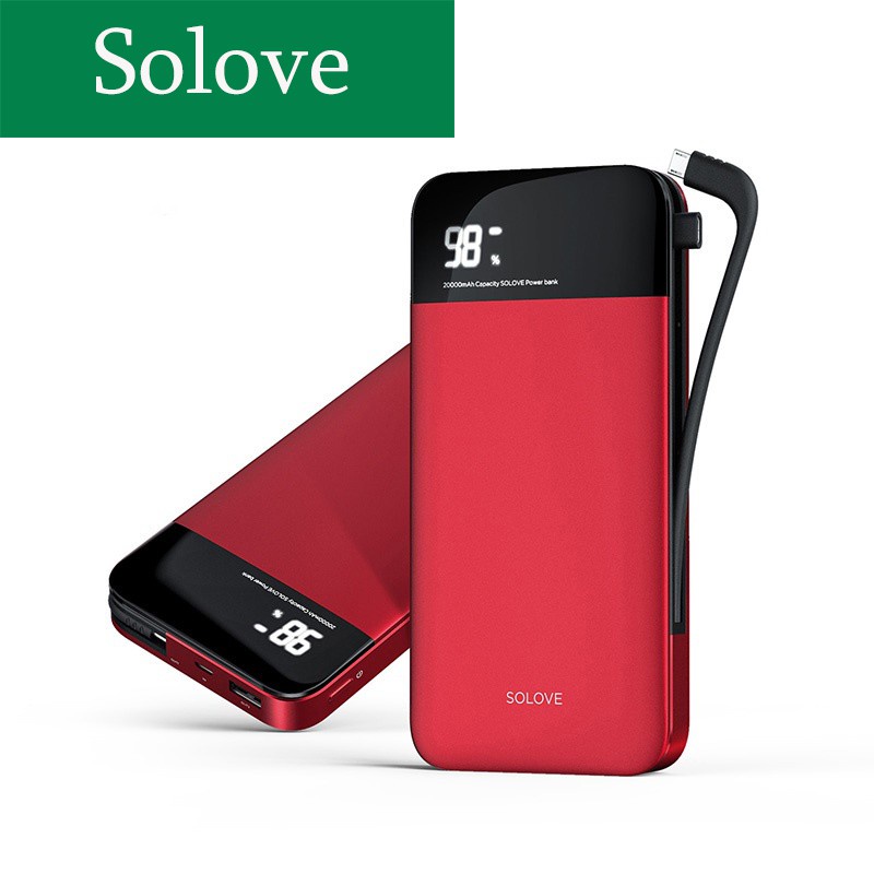 Spot Segundo Solove A5 Power Bank 000mah With Charging Line For Android Iphone And Type C Best Po Shopee Philippines