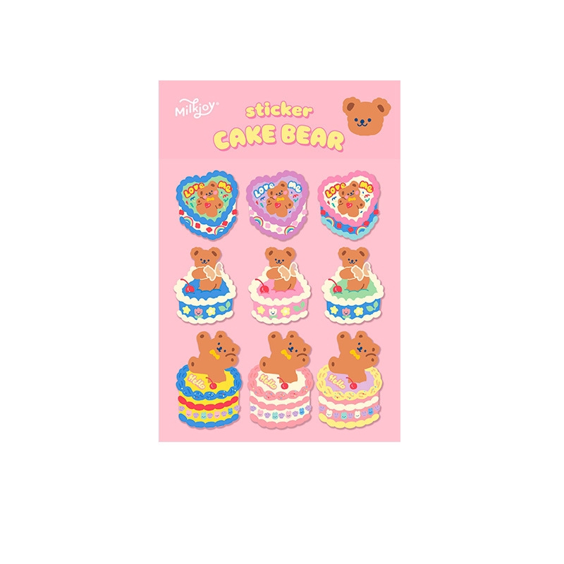 south korea ins wind cute cartoon sweet bear hand account diy sealing sticker mobile phone notebook cup decorative sticker shopee philippines
