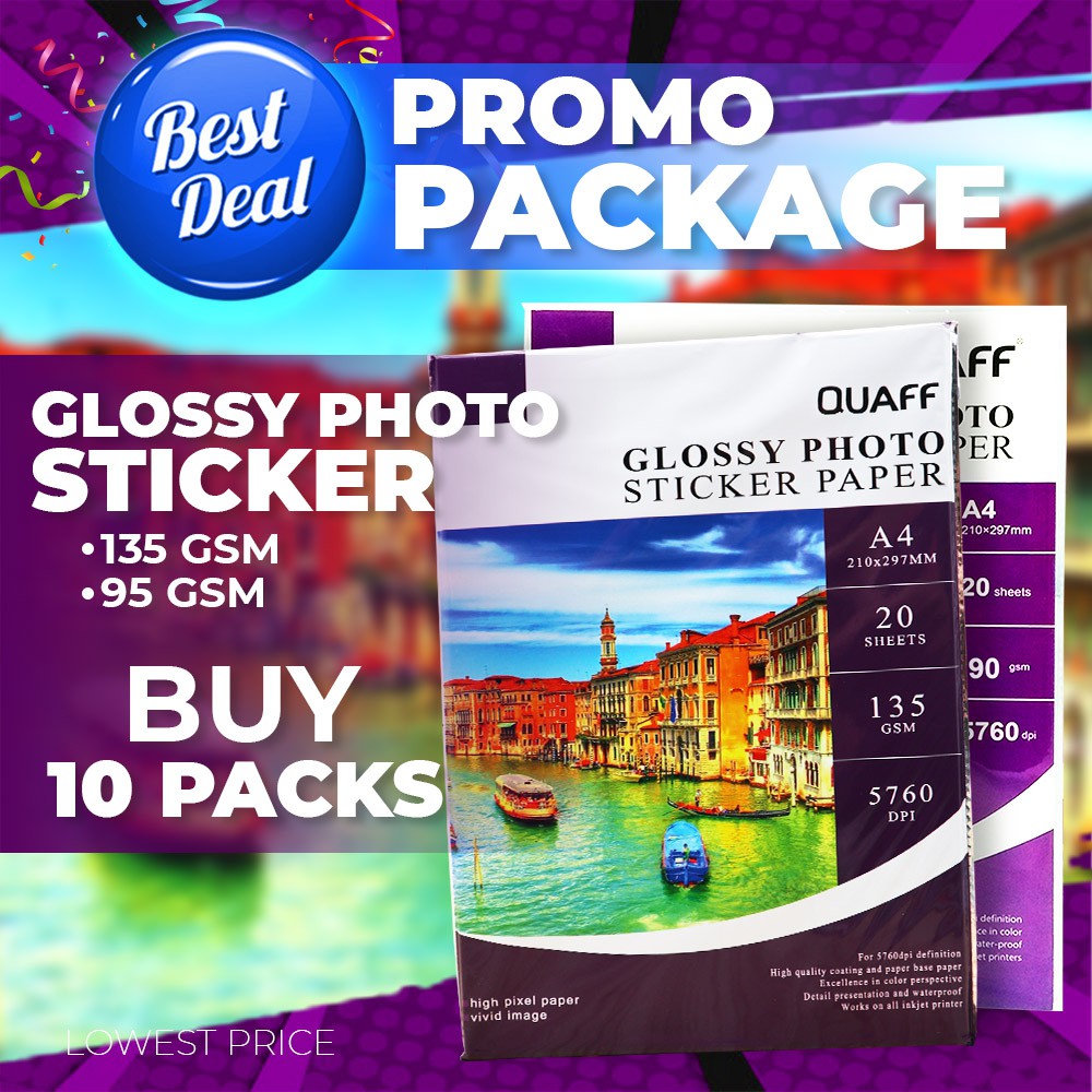 Quaff Photosticker Size 10packs Promo 135gsm Shopee Philippines