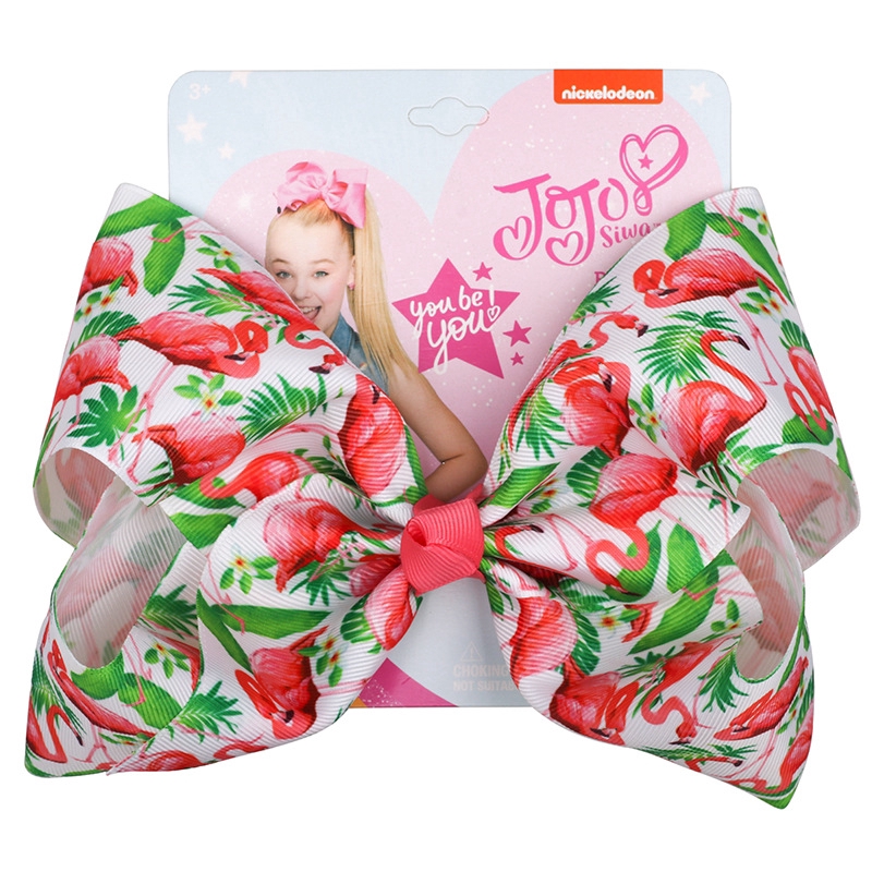 2019 Jojo Siwa Flamingo 8 Inch Oversized Bow Hair Clips Shopee