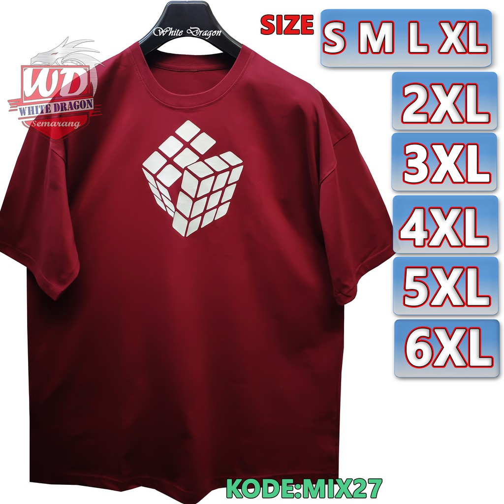Cube T Shirt S M L Xl 2xl 3xl 4xl 5xl 6xl Big Size Mix27 Shopee 