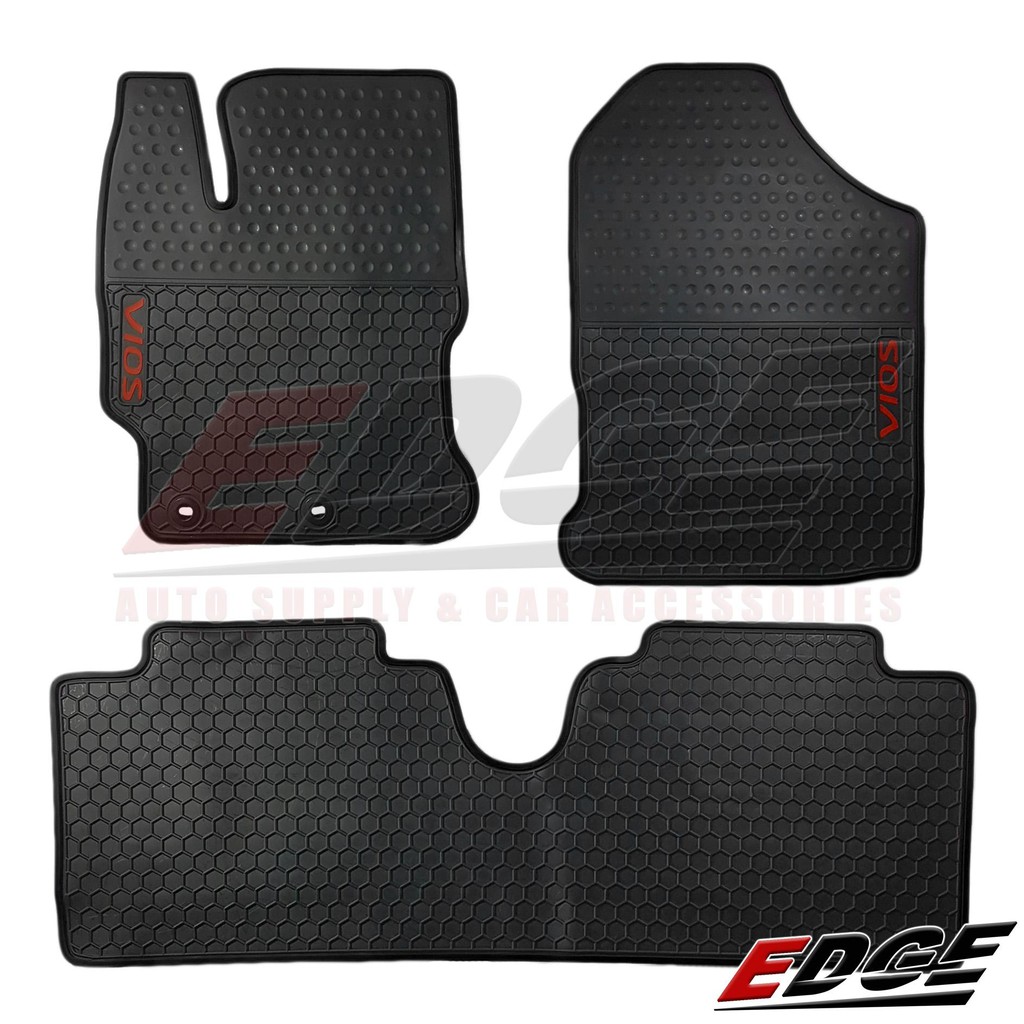 Toyota Vios 2014 2019 Premium Rubber Matting 3pcs Set Car Mat