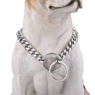 Stainless Steel Slip Pet Dog Chain Heavy Duty Training Choke Chain Collars for Large Dogs Adjustable Safety Control