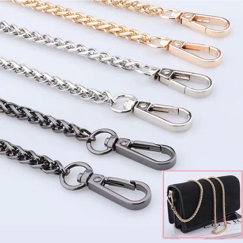 Metal Alloy Bag Chain Strap for Women Bag Accessories Gold Hardware Handbag Belt Long Shoulder